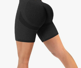 Yoga Biker Shorts Scrunch Butt Lifting Workout Shorts for Women, Seamless High Waisted Contour Gym